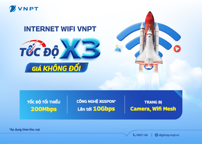 Năm mới 2025 - VNPT ra mắt các gói cước Internet mới: Tốc độ x3, giá không đổi