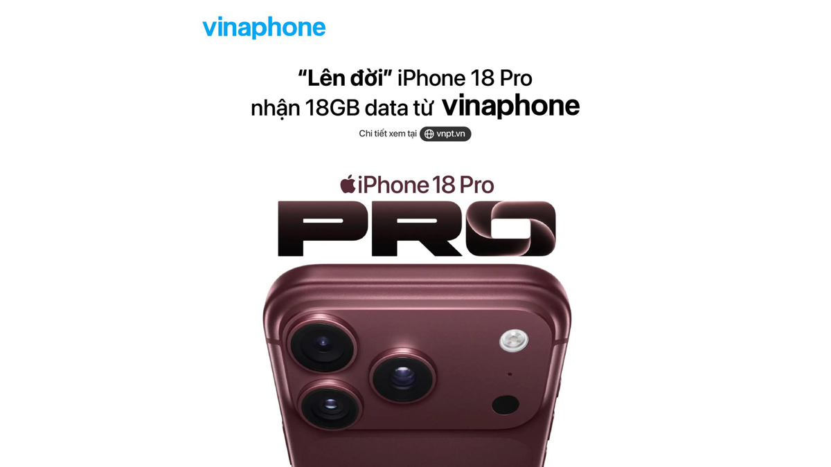 Lên đời iPhone - Nhận ngay 18GB DATA tốc độ cao từ VinaPhone