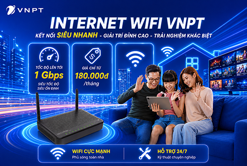 VNPT thông báo điều chỉnh gói cước Internet từ 1/5/2026