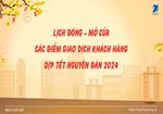 VNPT Hải Phòng thông báo thời gian đóng/mở cửa các Điểm giao dịch khách hàng trong dịp nghỉ lễ Tết Nguyên đán Giáp Thìn 2024